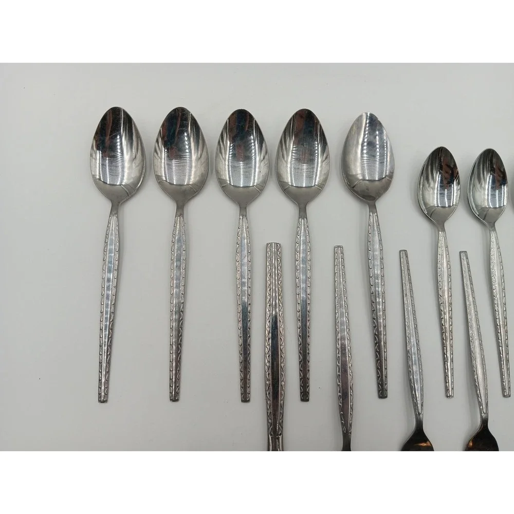 13Pc‎ ENSENADA Stanley Roberts Rogers Co. Regina Stainless Steel Flatware Korea
